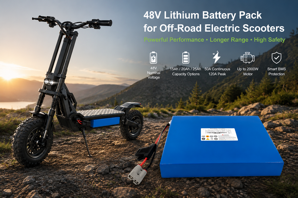 Latest company case about 48V Lithium Battery Pack for 2000W Off-Road Electric Scooters