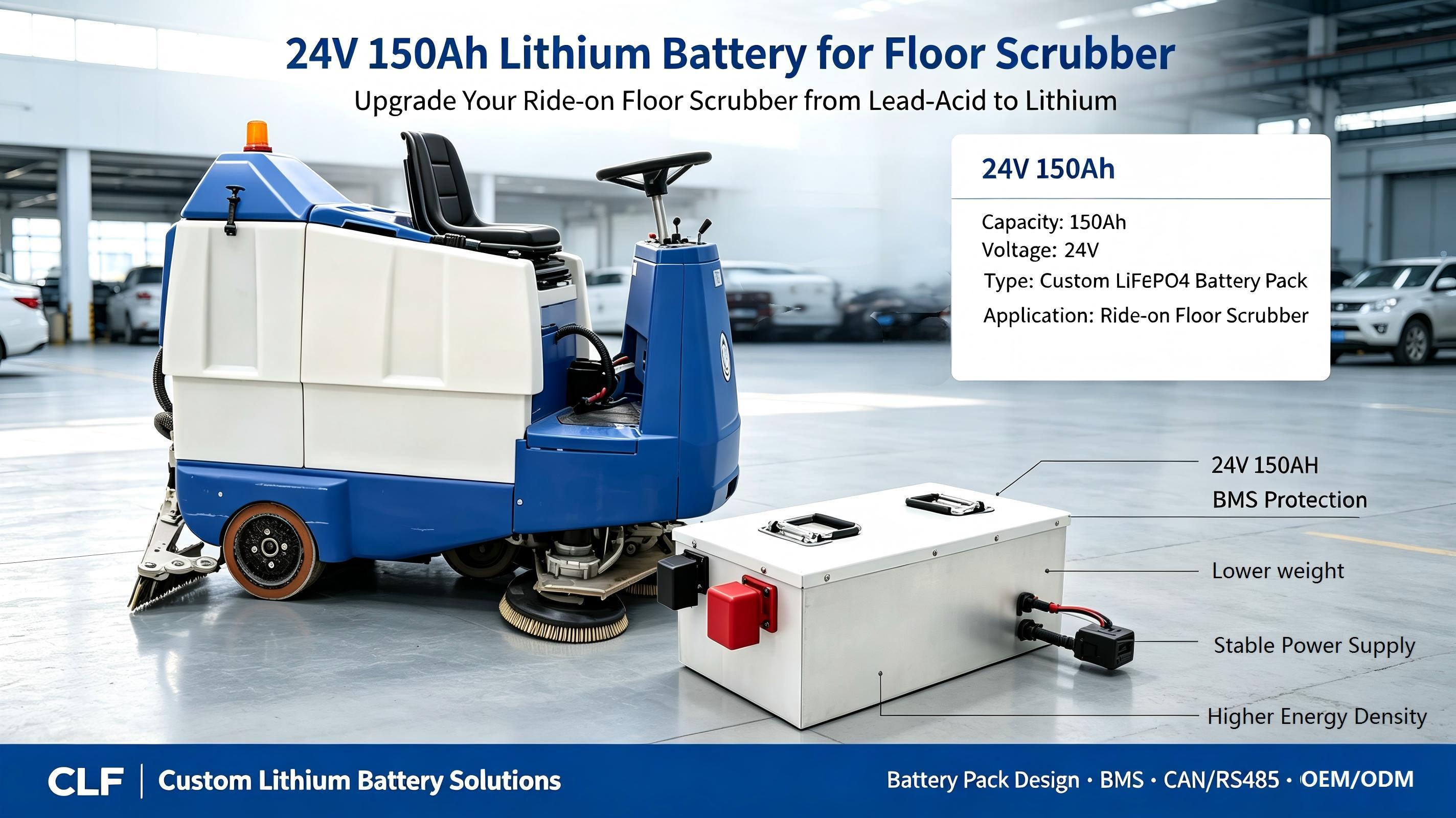 Latest company case about 24V 150Ah Lithium Battery for Industrial Floor Scrubbers
