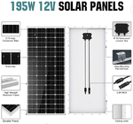 ECO-WORTHY 1200W 24V Solar Power System with Battery and Inverter for Home: 6pcs 195W Solar Panel+ 2pcs 100Ah Lithium Ba