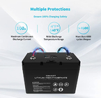 12V 100Ah LiFePO4 Lithium Battery Deep Cycle Battery Smart Lithium Battery, 4000+ Life Cycles, for RV Marine Trailer