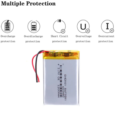 LiFePO4 Lithium Battery OEM Lithium Polymer Battery Pack High Capacity 1200Mah 3.7V Rechargeable Battery Wholesale