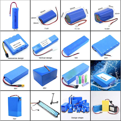 LiFePO4 Lithium Battery 24V 36V 48V 72V 20AH 60AH 80AH Rechargeable Wholesale LFP Battery Pack Custom Electric battery