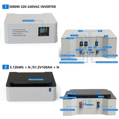 LiFePO4 Lithium Battery ALL IN 1 Plug And Play Rack Energy Storage Container OEM ODM 10KW 15KW 20KW 48V LiFePO4 Battery