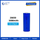 Customized Lithium Iron Lifepo4 Battery Cell 26650 3.2V 3000mAh For EV Electric Bike Scooter Motocycles