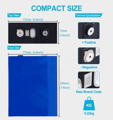 LiFePO4 Lithium Battery Custom 3.2V 100AH 200AH 280AH 400AH Prismatic Grade A Lithium Battery Cells For EV/Solar System