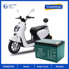 12V 24V 36V48V 20AH 40AH 60AH 100AH Deep Cycle OEM ODM Storage Gel Lead Acid Battery For E-Bike/Motorcycle/Wheelchair