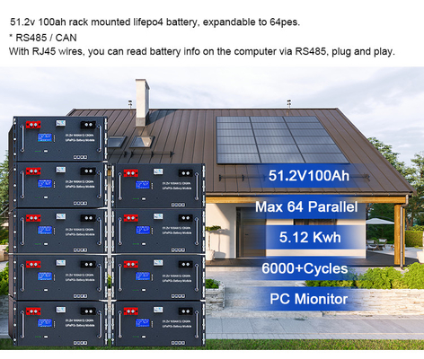 LiFePO4 Lithium Battery Deep Cycle Solar LiFePO4 Lithium Iron Battery Rechargeable 48V 5KW 10KW 20KW