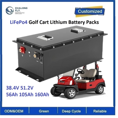 CLF OEM ODM Rechargeable LiFePo4 Golf Cart Lithium Battery Packs 38.4V 56Ah 105Ah 160Ah Truck Forklift Bus 6000cycles