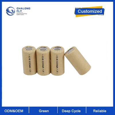 CLF OEM 3000mAh Nickel Metal Hydride (NiMH) Cylindrical Rechargeable Battery Cell 1.2V SC Medical Toys 7.2V MSDS Certified