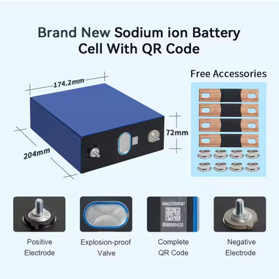 HINA 3V 200Ah 220Ah Sodium Ion Battery Cell 4000 Cycles for DIY Battery Packs Energy Storage System