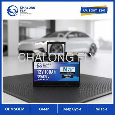 12V 100Ah Sodium-Ion Starter Battery Up to 1300 CCA for Trucks and Boats