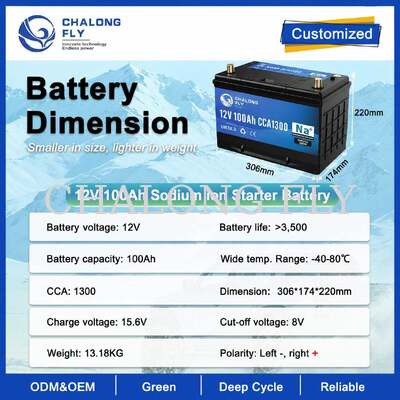 12V 24V 48V Sodium-Ion Deep Cycle Battery 50Ah–400Ah for RV Marine and Solar Energy Storage