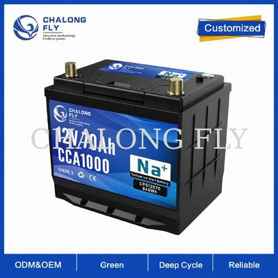 12V 70Ah 1000CCA Sodium-Ion Car Battery for Passenger Cars and Urban Fleets