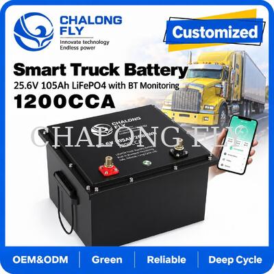 25.6V 105Ah LiFePO4 Truck Starting Battery with 1000CCA for Parking Air Conditioner Power