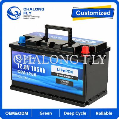 12.8V 100Ah LiFePO4 Starter Battery with High-Current Cranking for Marine & Truck Applications