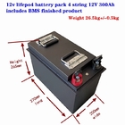 1.2KWh Lifepo4 RV Camper Battery 310ah 12.8V For outdoor equipment