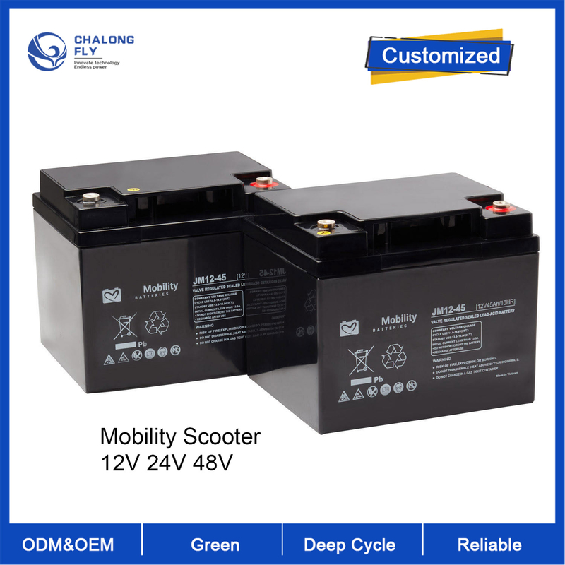 ODM OEM LiFePO4 Lithium Battery pack for 4 Wheel Mobility Scooter for Wheelchair customized battery 12V 24V 48V