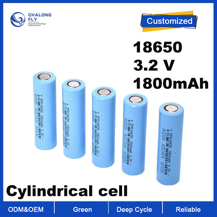 OEM ODM LiFePO4 Lithium Battery Cylindrical 18650 cell 3.2V 3.7V 1800mAh Customizable lithium battery packs