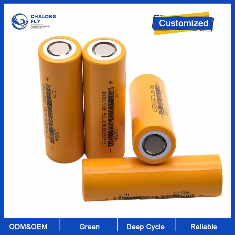 LiFePO4 Lithium Rechargeable Cylinder Li-Ion Battery 3.7V 4000mAh 4800mAh 21700