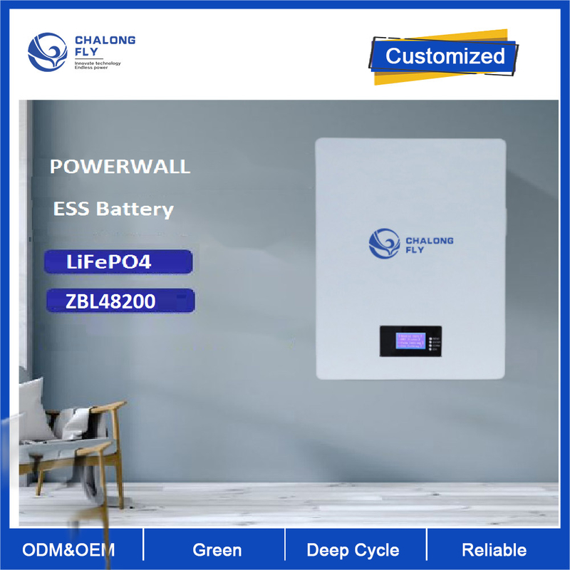 Powerwall 200Ah 10KW Lifepo4 Rechargeable Battery Wall Mounted For Solar Energy Storage System