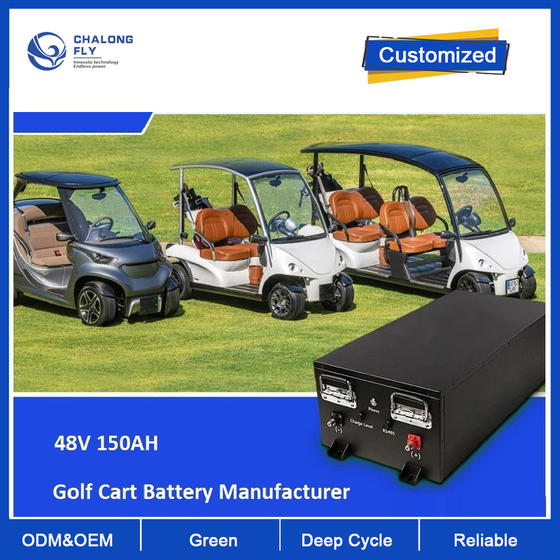 CLF OEM ODM 48V 36V 150AH LiFePO4 Lithium Battery Packs with CAN RS485 AGV RGV Golf Cart Robot Motorcycles Scooter Car