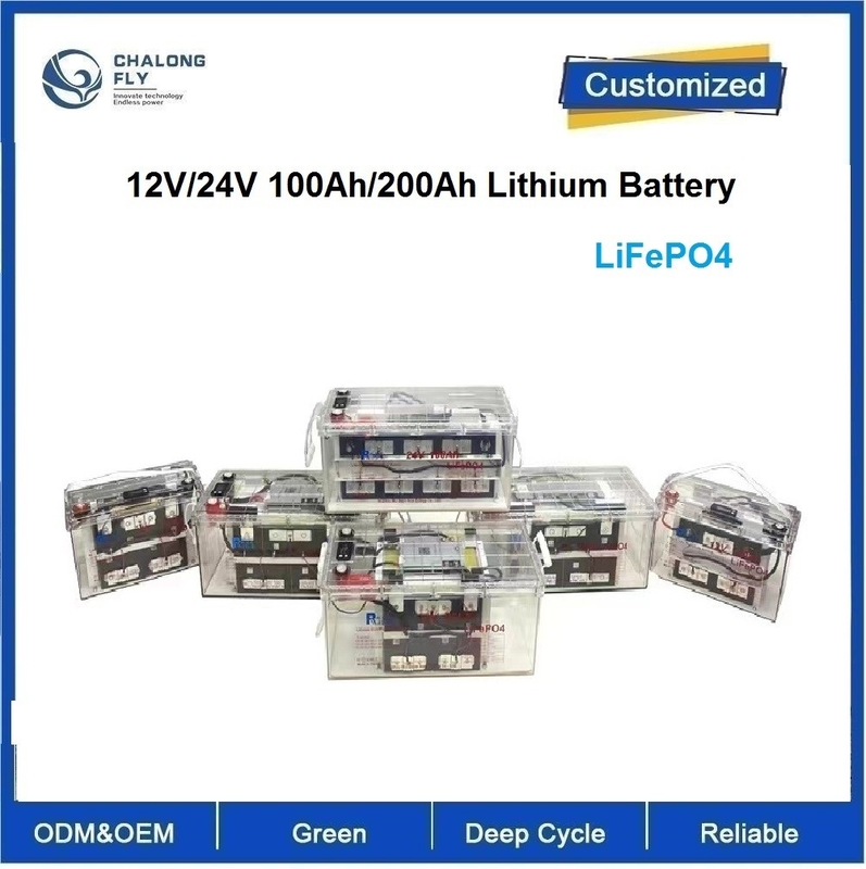 CLF OEM 12v 24V LiFePO4 Lithium Battery Packs 100ah 200ah With BMS For Camp Boats