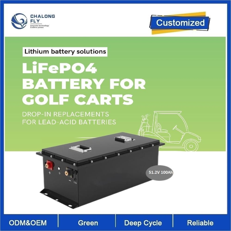 CLF Golf Cart Forklift Motorcycle Lifepo4 Lithium Battery 48V 72V  BMS RS485 6000cycles Lead Acid