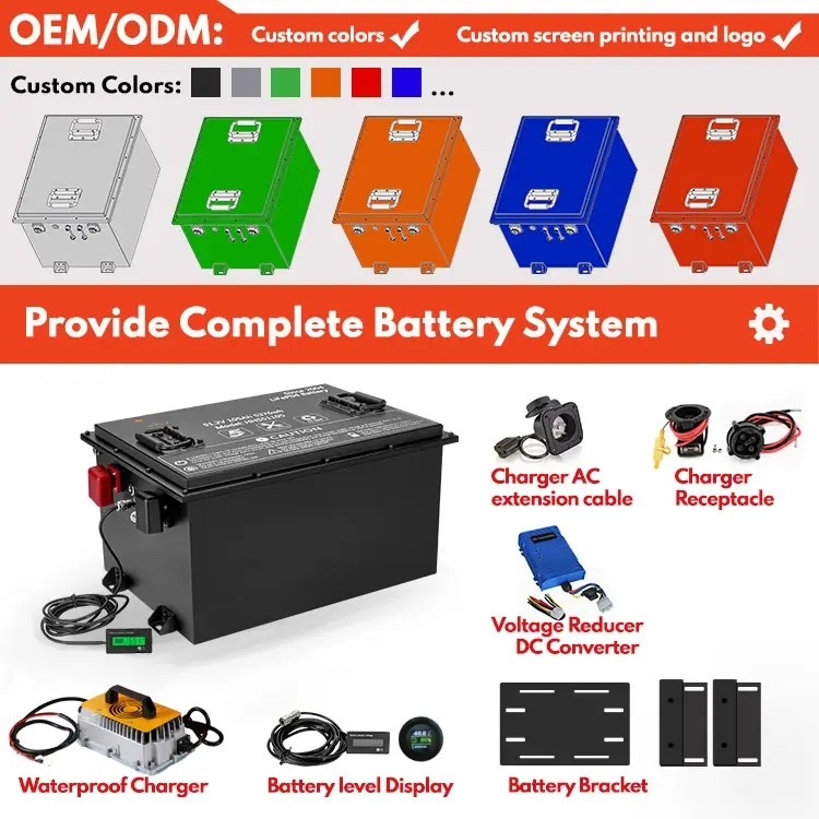 OEM ODM LiFePO4 For Customized Golf Cart Lithium Battery Pack Lithium Ion Battery 48V