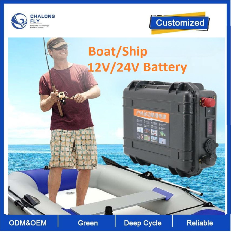 CLF 12V100AH OEM ODM Lithium battery electric motor assault boat kayak 24 volt 200 amp Marine thruster battery