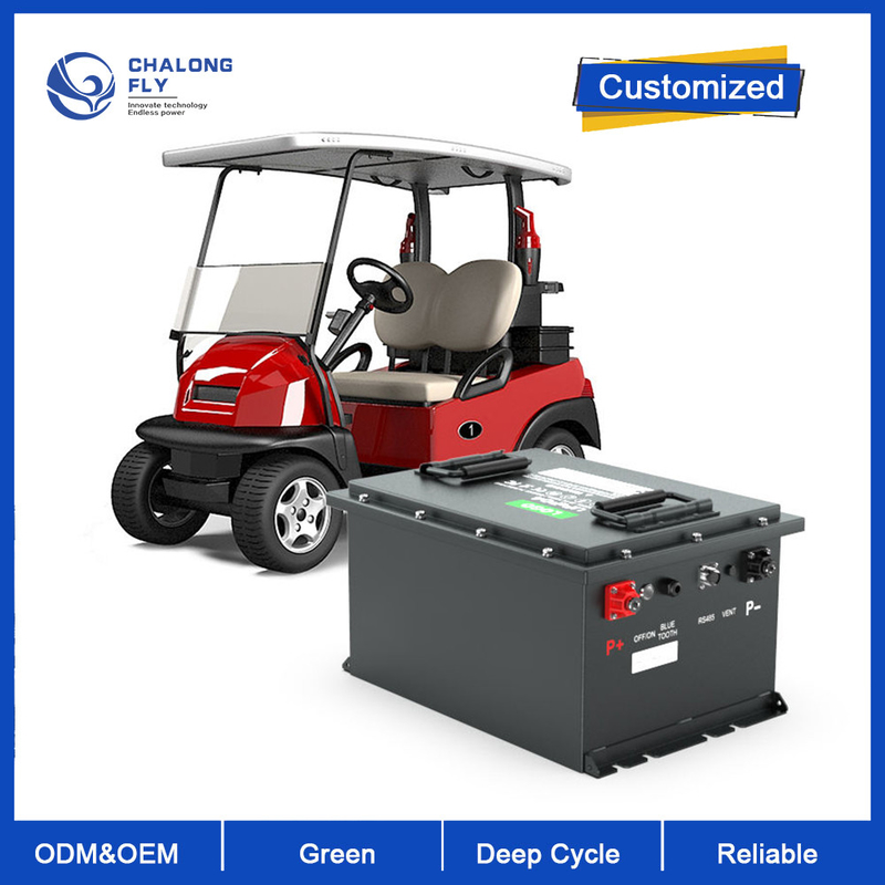 CLF 72V Bluetooth Golf Cart Battery with 1200 Cycle Life 2C Max Discharging Current and Lifepo4 Tech
