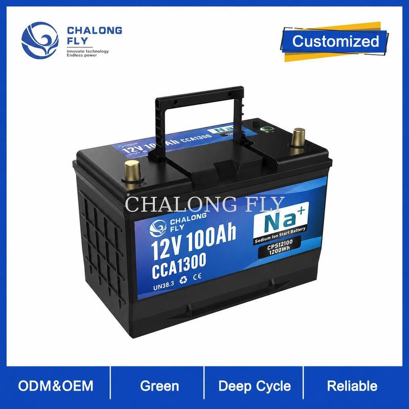OEM 12V Sodium-Ion Starter Battery Series 60Ah 80Ah 100Ah for Automotive Replacement