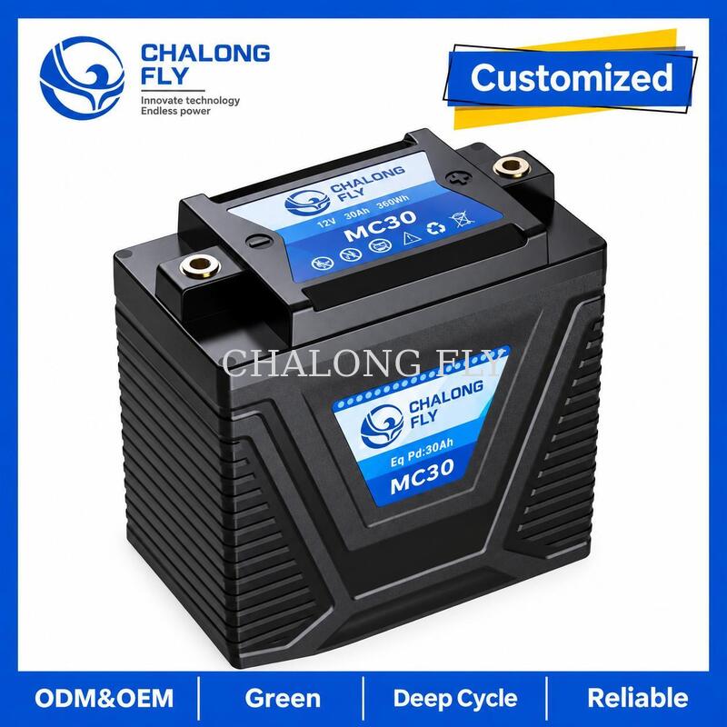12.8V 5Ah LiFePO4 Motorcycle Starter Battery 300A for 8–14Ah Lead-Acid Replacement