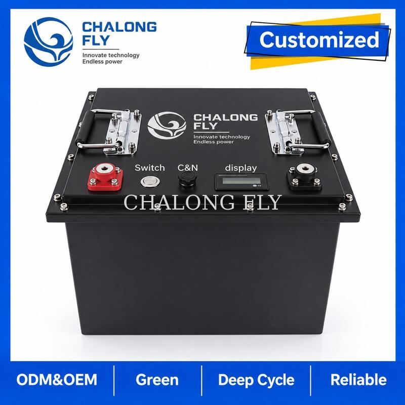 OEM Custom LiFePO4 Battery with Smart BMS and Metal Enclosure for DC Scissor Lift and Aerial Work Platform