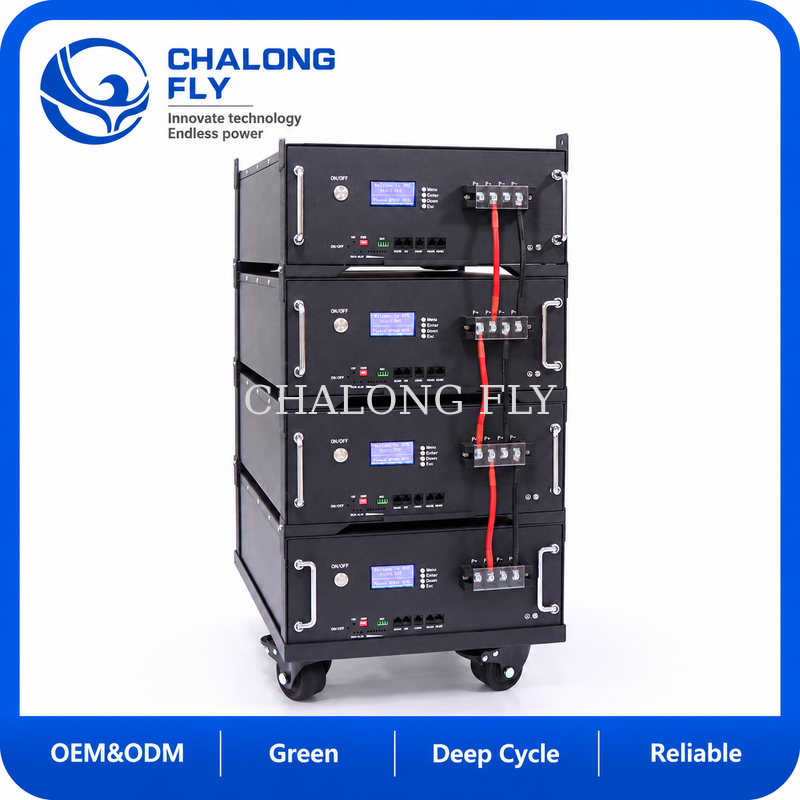 48V 100Ah Built-in BMS Residential Energy Storage Battery for Solar Home Backup Power