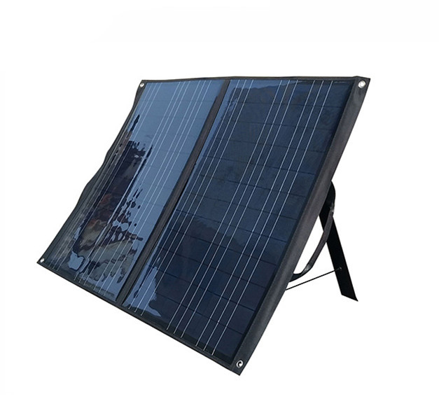 Portable Solar Powered Charging Pad Monocrystalline Folding 100W 18V Solar Panel