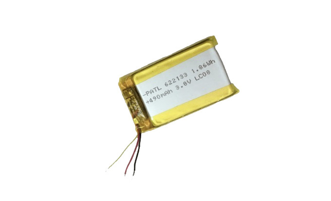 3.8 V 490mAh Rechargable LiPo Battery 622133 MSDS Approved For Watch Camera