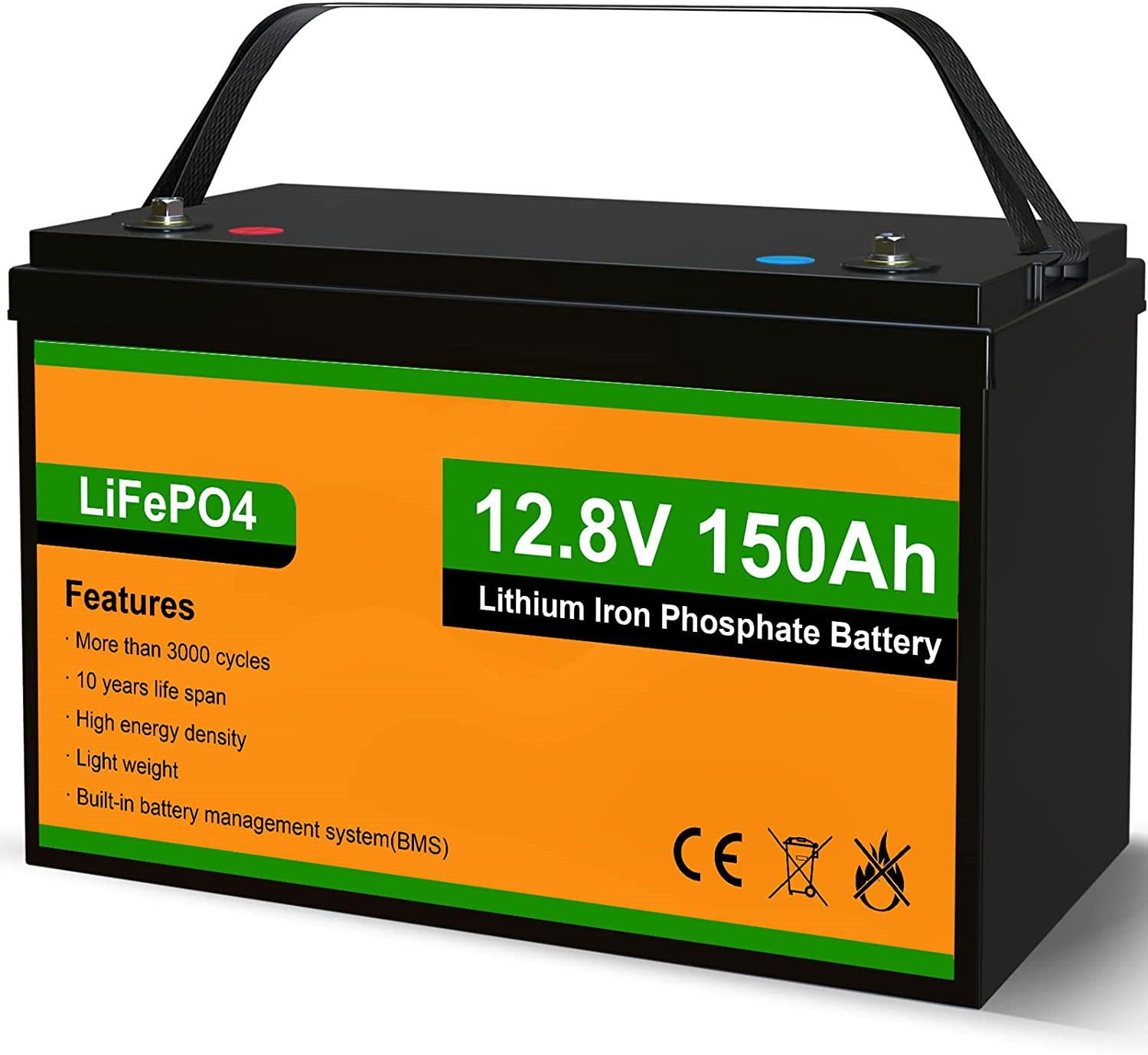 12V 150AH Lithium Battery Rechargeable LiFePO4 Lithium Ion Deep Cycle
