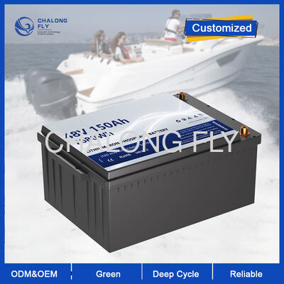 48V 150Ah LiFePO4 Battery Pack with Built-in Management System Electric Marine Boat Yacht Trolling Motor Kayak Accessory
